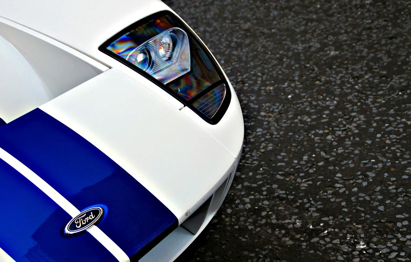 Wallpaper city, Ford, Ford GT, white, view, cars, auto, wallpapers for
