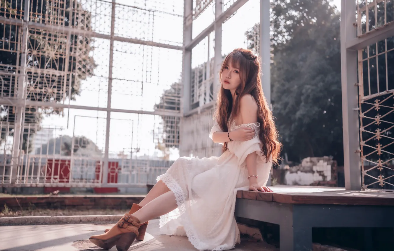 Photo wallpaper girl, Asian, cutie