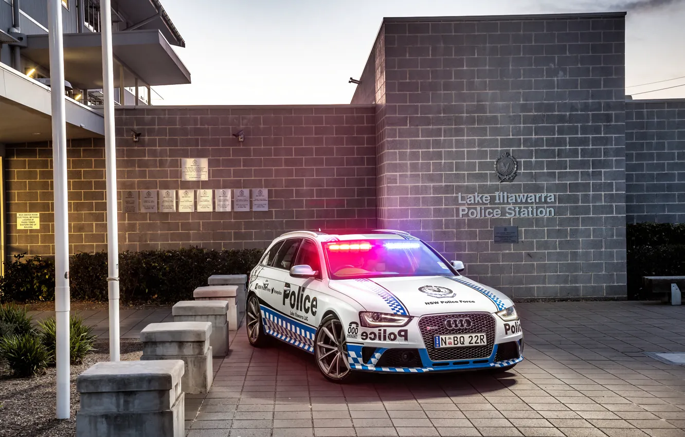 Photo wallpaper Audi, Audi, police, Police, RS 4, Before, 2015