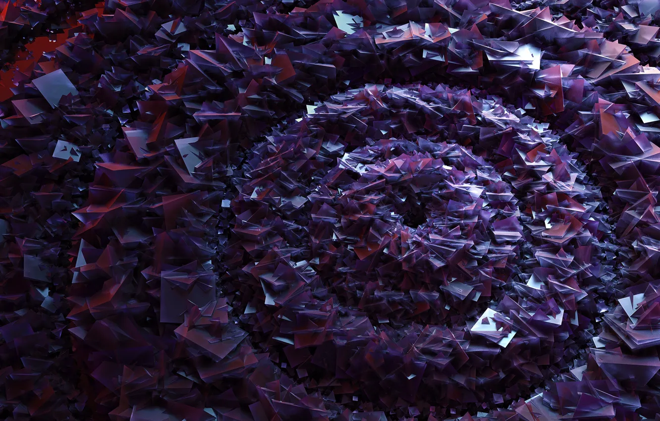 Photo wallpaper circles, abstraction, abstraction, Justin Maller, Awake, broken glass, Justin Muller