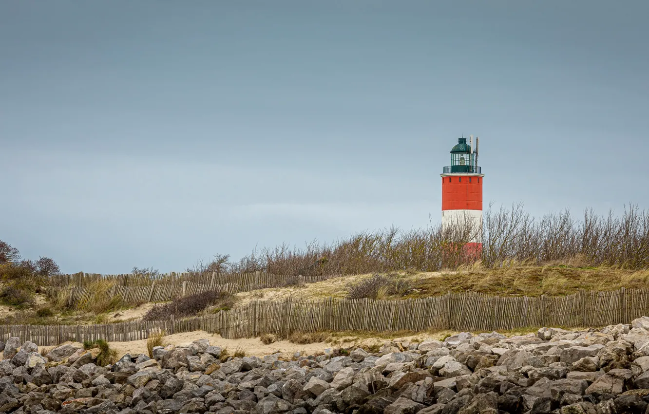 Photo wallpaper nature, shore, lighthouse