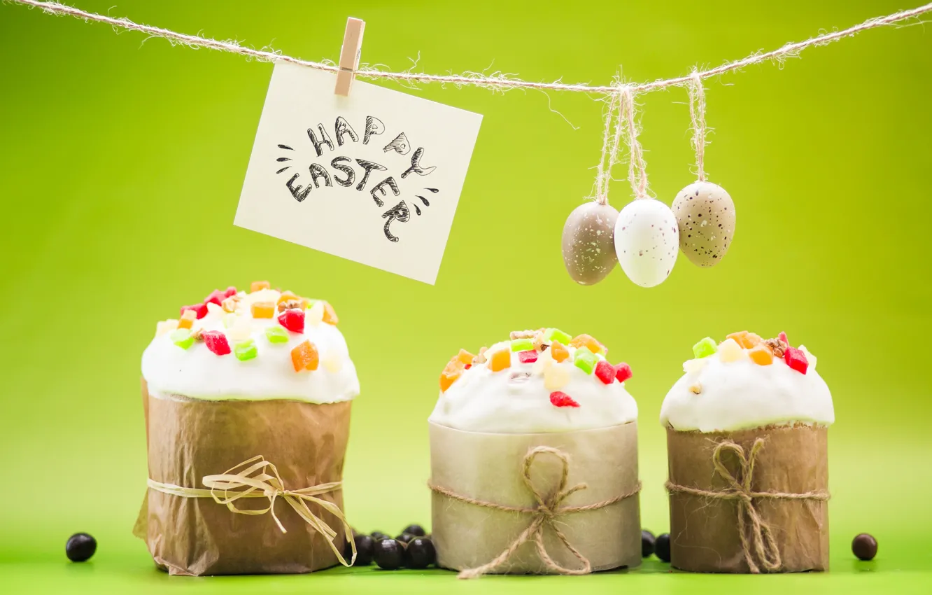 Photo wallpaper eggs, Easter, cake, cake, spring, Easter, eggs, decoration