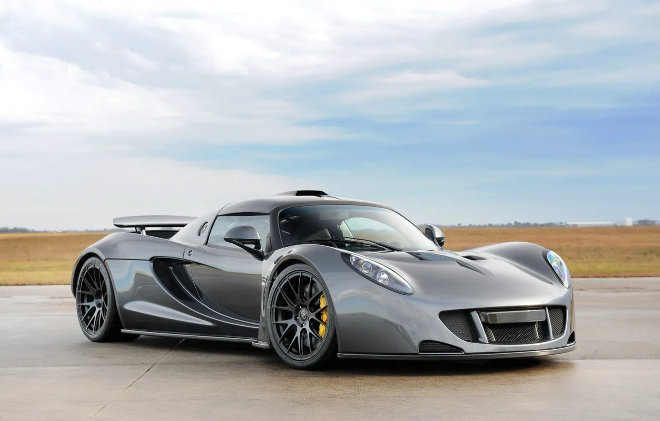 Photo wallpaper the sky, supercar, the front, Hennessey, Venom GT, Hennessy, Venom GT