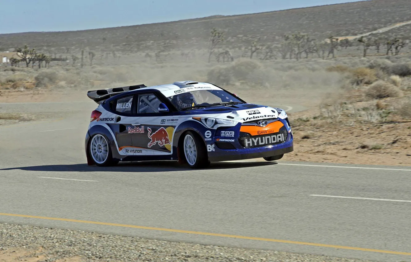 Photo wallpaper road, desert, track, Rally