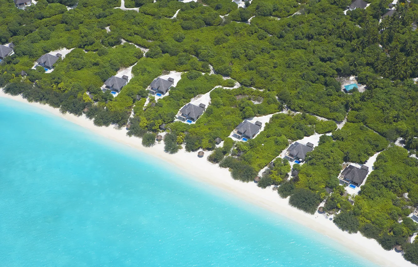Photo wallpaper sea, nature, hotel