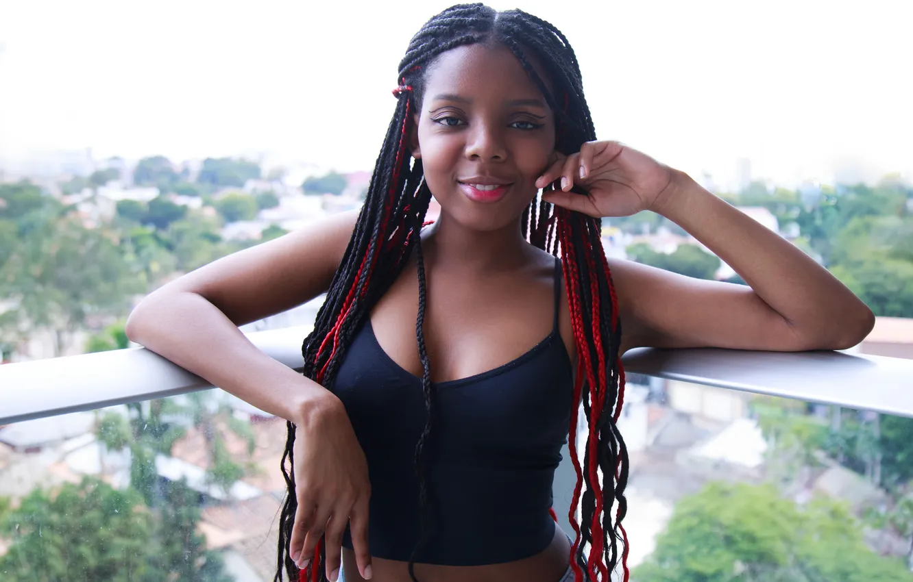 Photo wallpaper model, gorgeous, photoshoot, posing, braids, cute girl, beautiful face, pretty eyes
