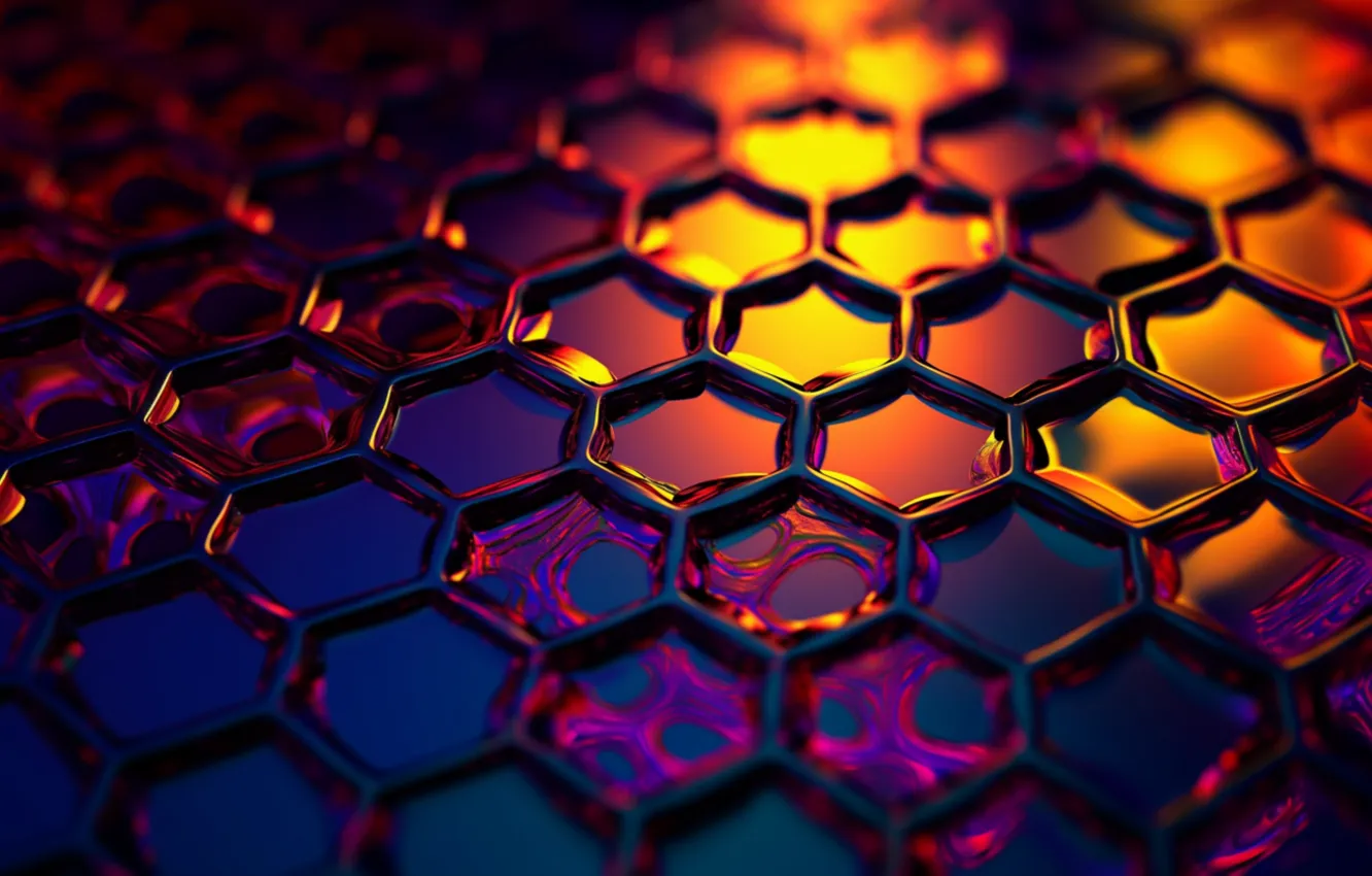 Photo wallpaper purple, water, light, blue, yellow, Shine, moisture, liquid