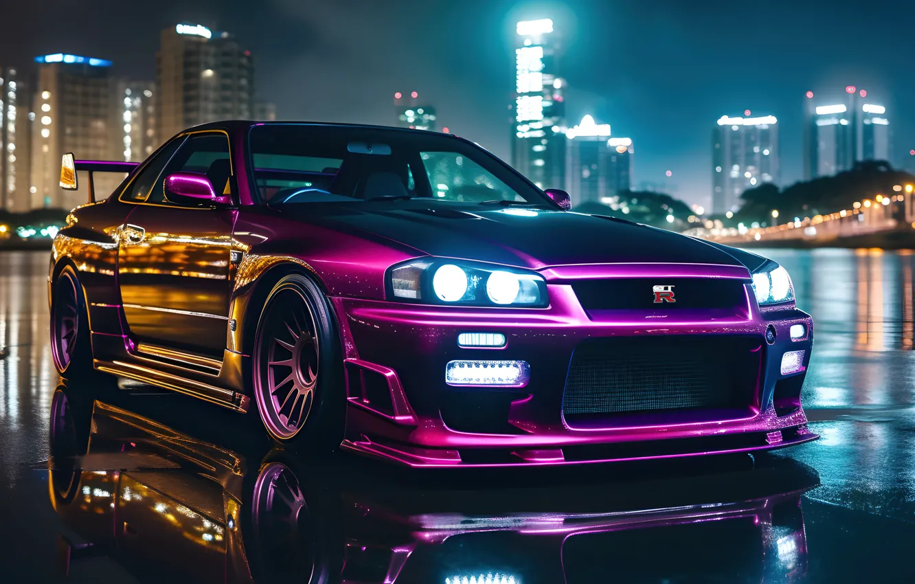 Photo wallpaper Tuning, Nissan, Cars, Skyline, Nissan Skyline, Tuning, Godzilla, Nismo