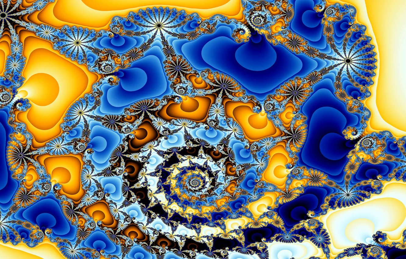 Photo wallpaper pattern, color, spiral, fractal