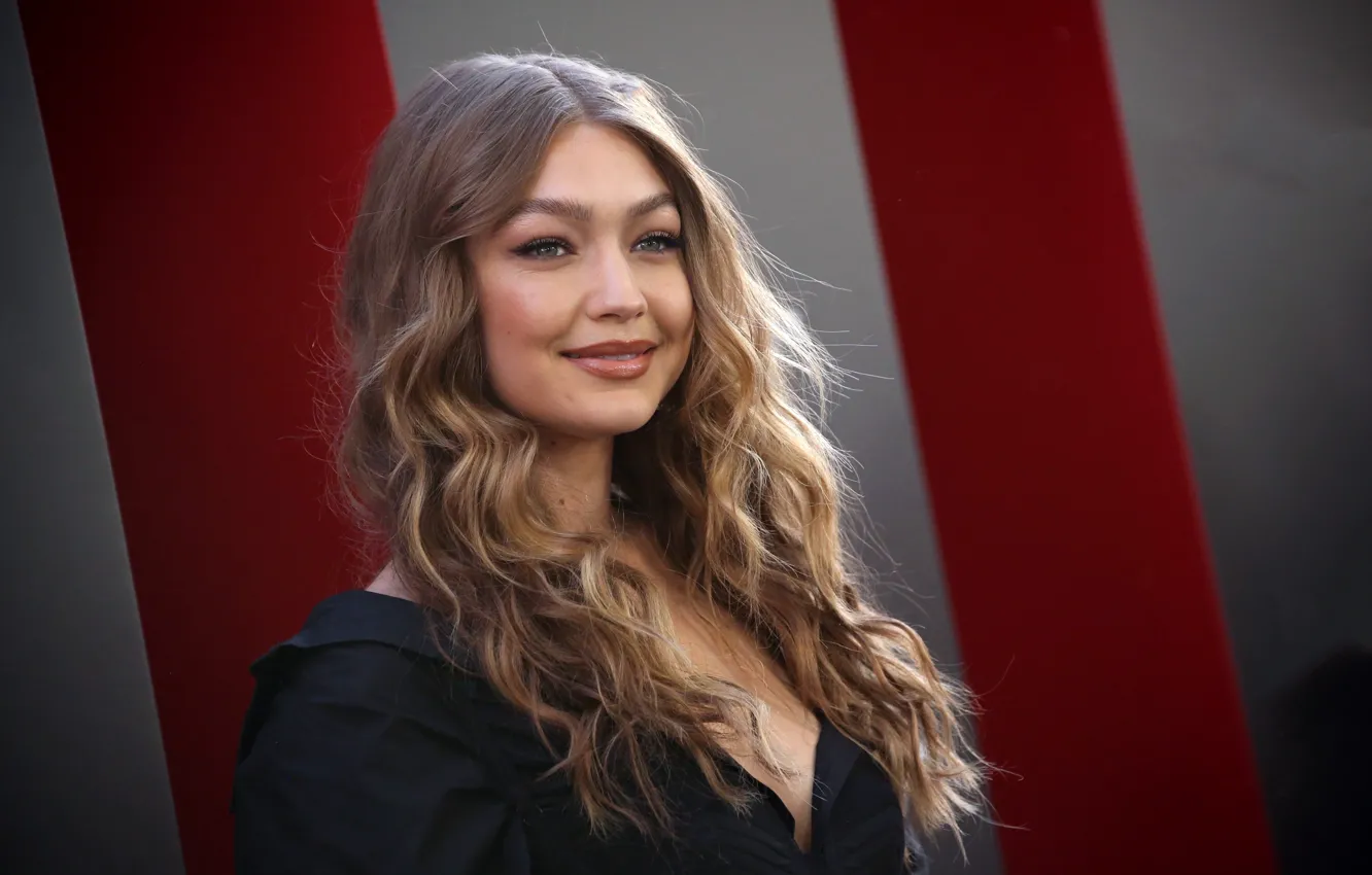 Photo wallpaper look, pose, model, makeup, hairstyle, hair, Gigi Hadid, Gigi Hadid