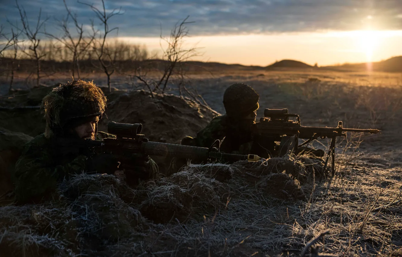 Photo wallpaper weapons, soldiers, Canadian Army