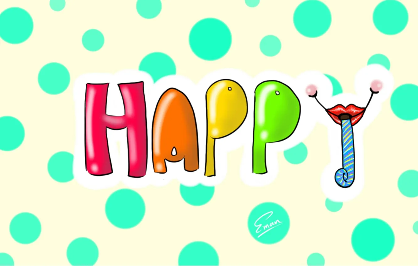 Photo wallpaper happiness, illustration, Happy, Illustration, happy