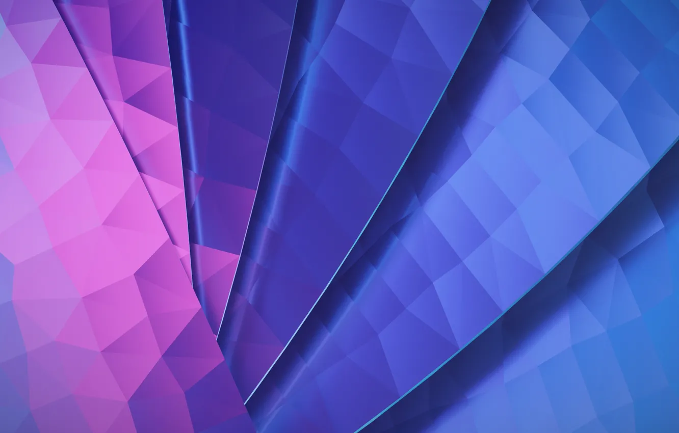 Photo wallpaper Line, Blue, Linux, Purple, Abstraction, KDE, Plasma, Triangles