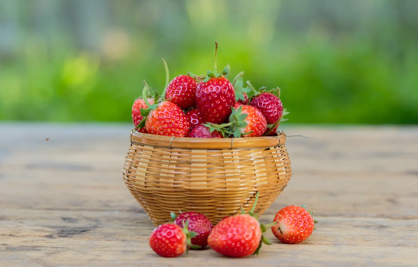 Photo wallpaper berries, strawberry, fresh, sweet, strawberry, berries