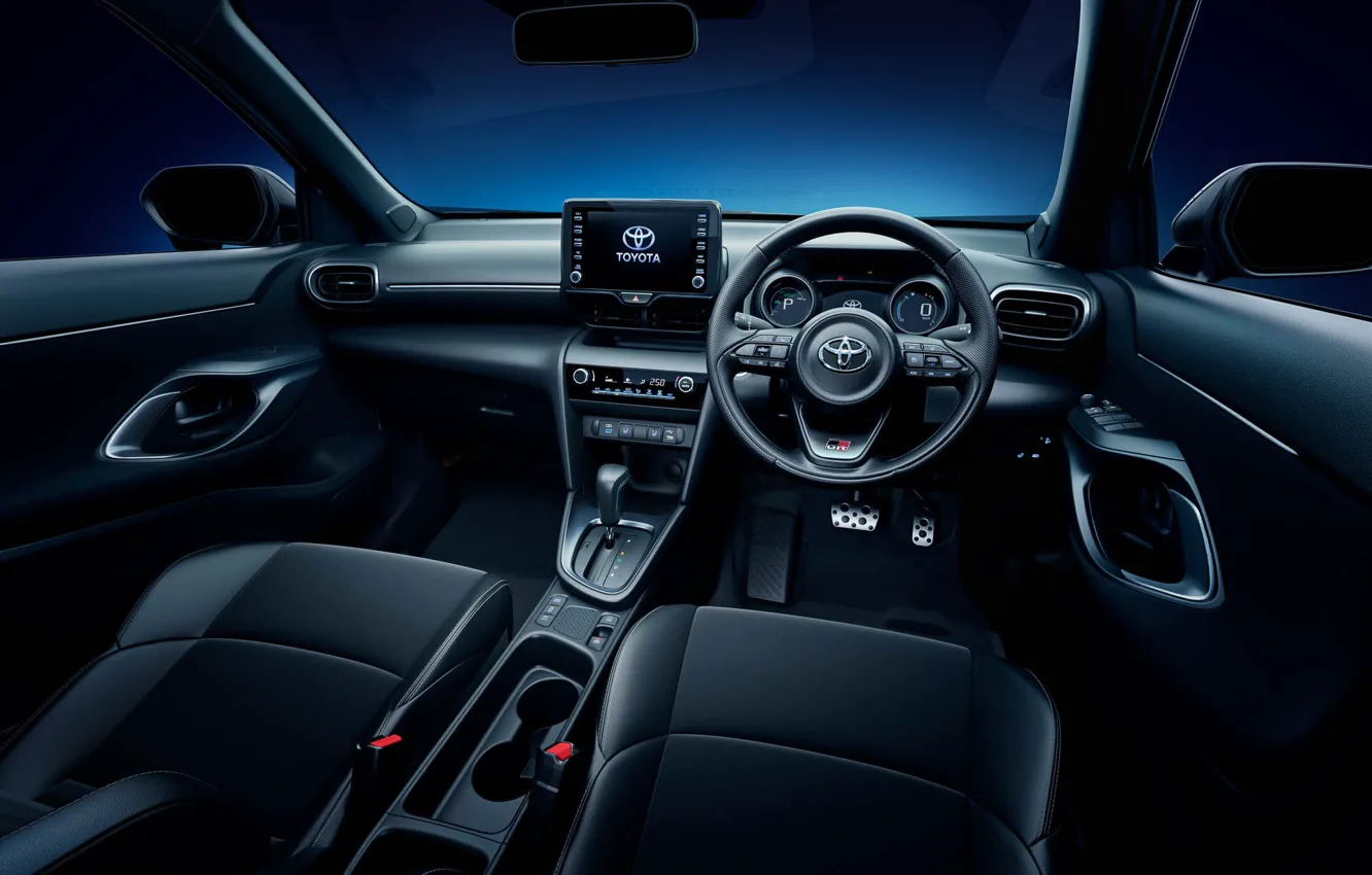 Photo wallpaper interior, Toyota, the interior of the car, Yaris, Cross, GR Sport