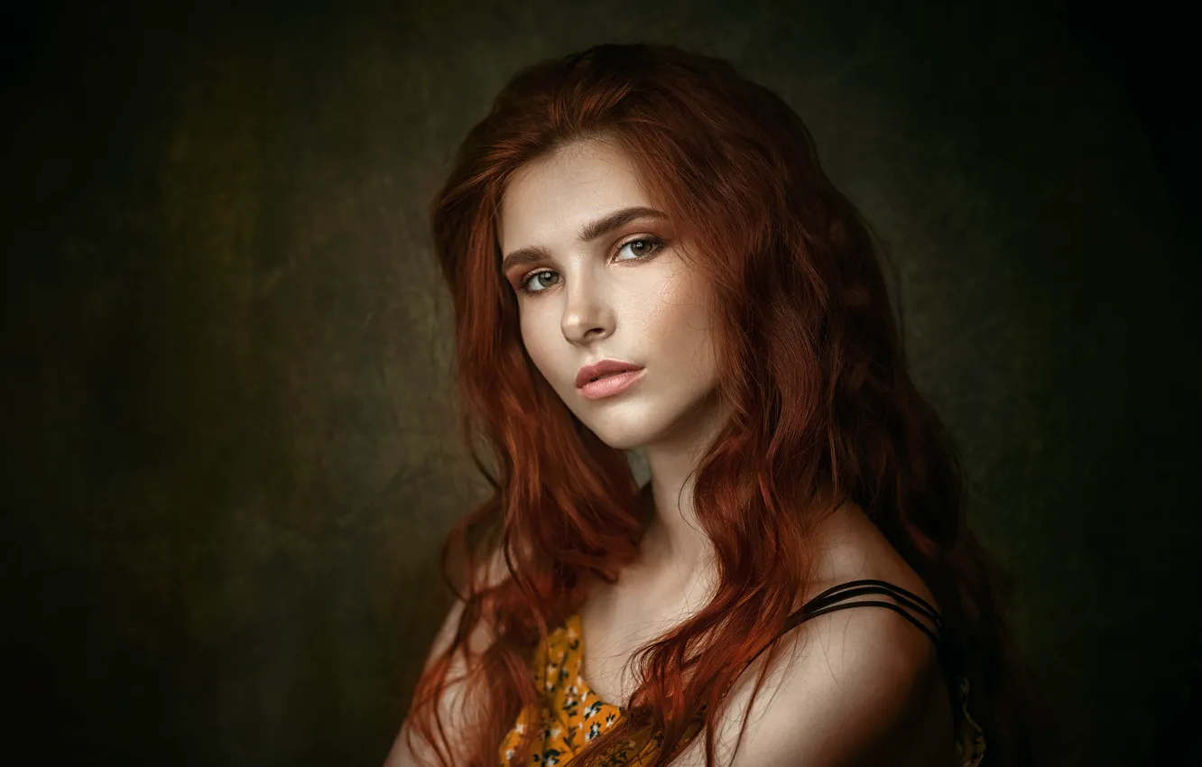 Photo wallpaper look, pose, background, model, portrait, makeup, hairstyle, beauty