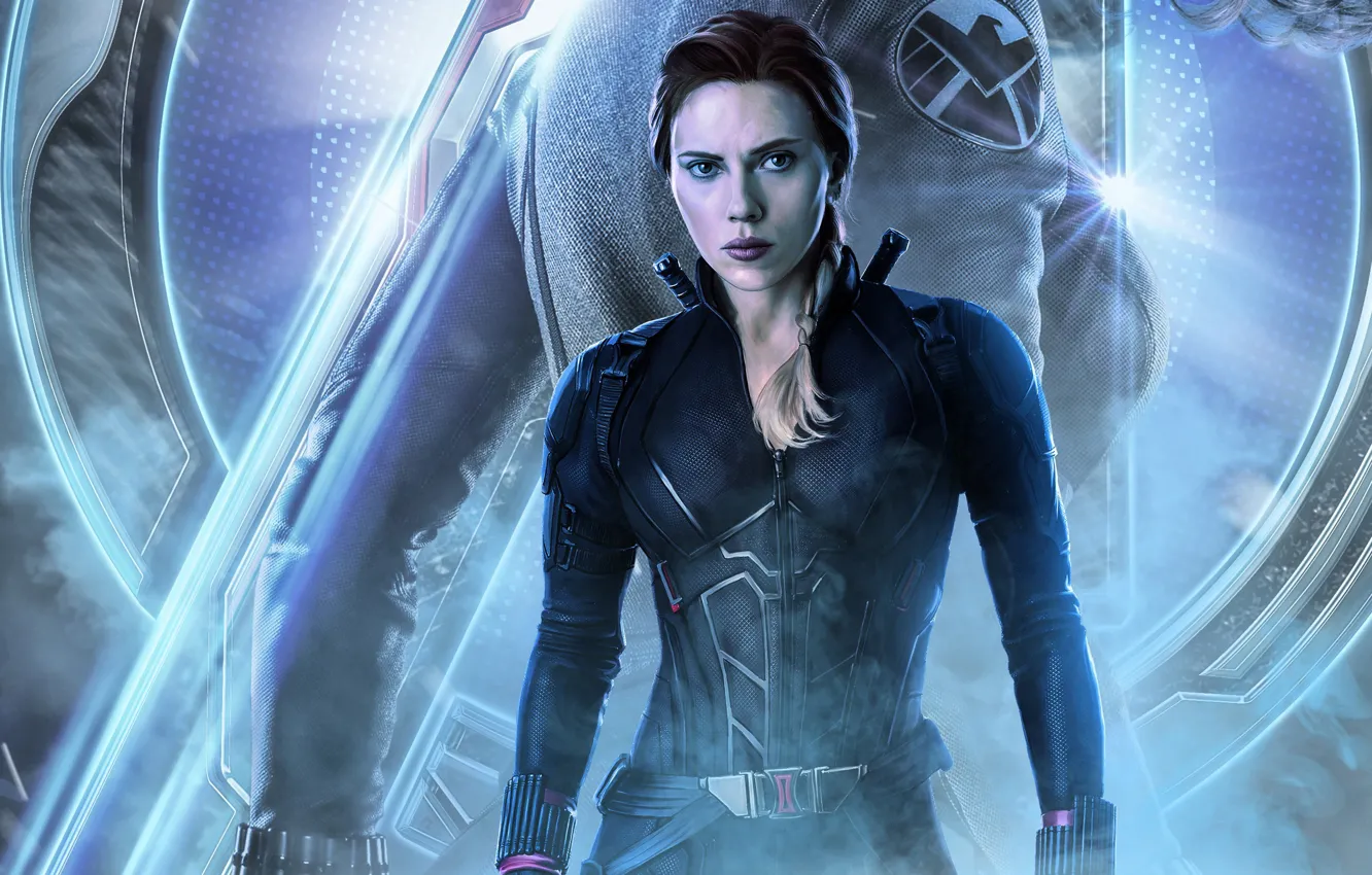 Photo wallpaper look, pose, figure, figure, art, Black widow, Natasha Romanoff, The Avengers