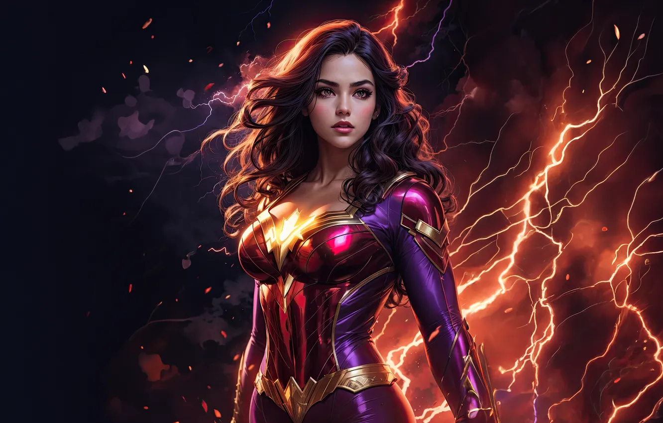 Photo wallpaper girl, cute, AI Art