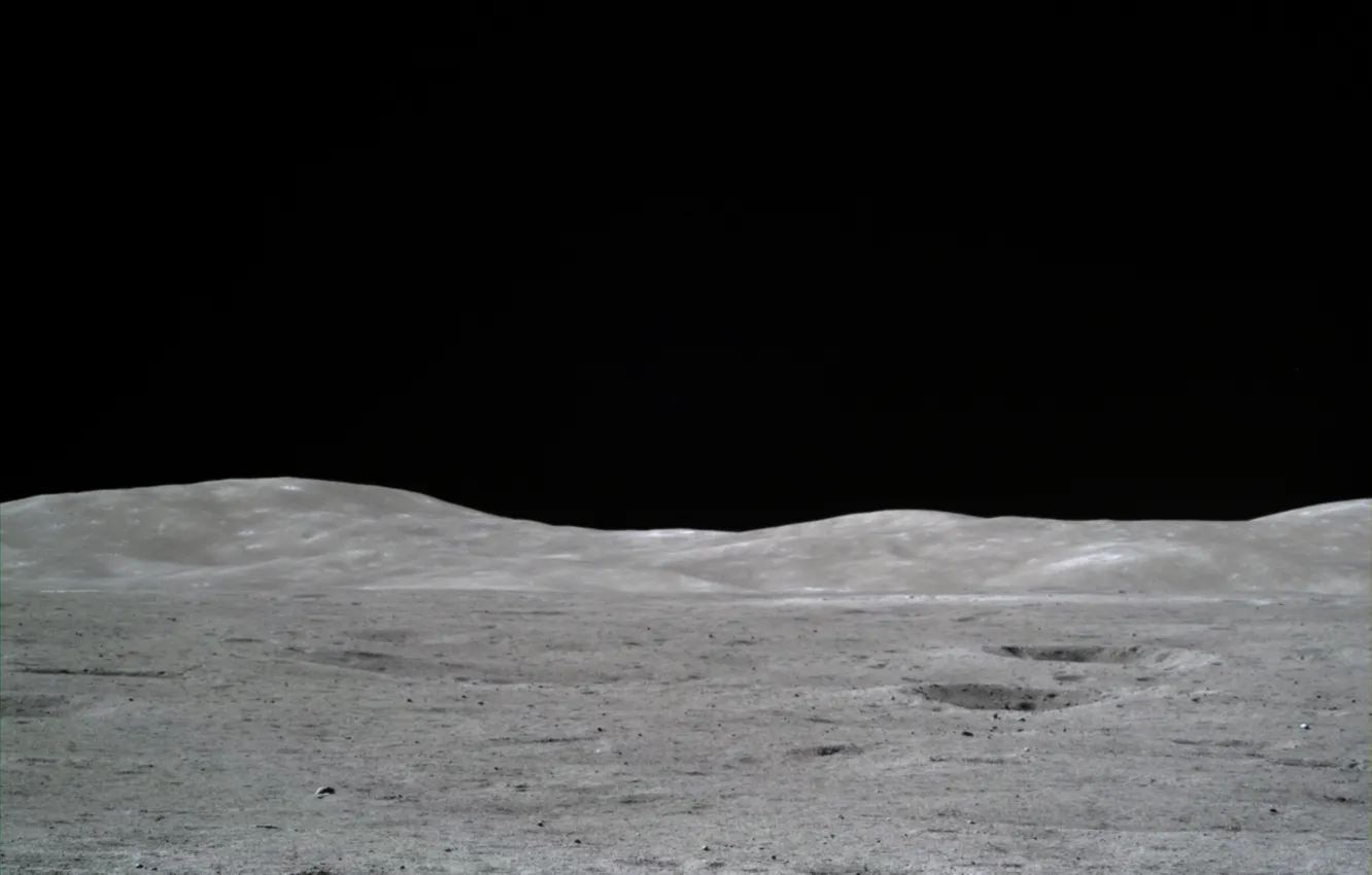 Photo wallpaper surface, mountains, The moon, CNSA, lunar rover Yutu-2, lunar rover Yutu-2, Chang'e-4, China National Space …
