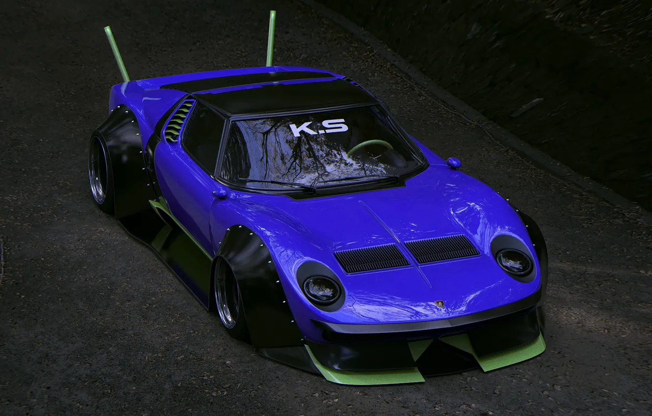 Photo wallpaper road, asphalt, design, car, Shakotan Miura