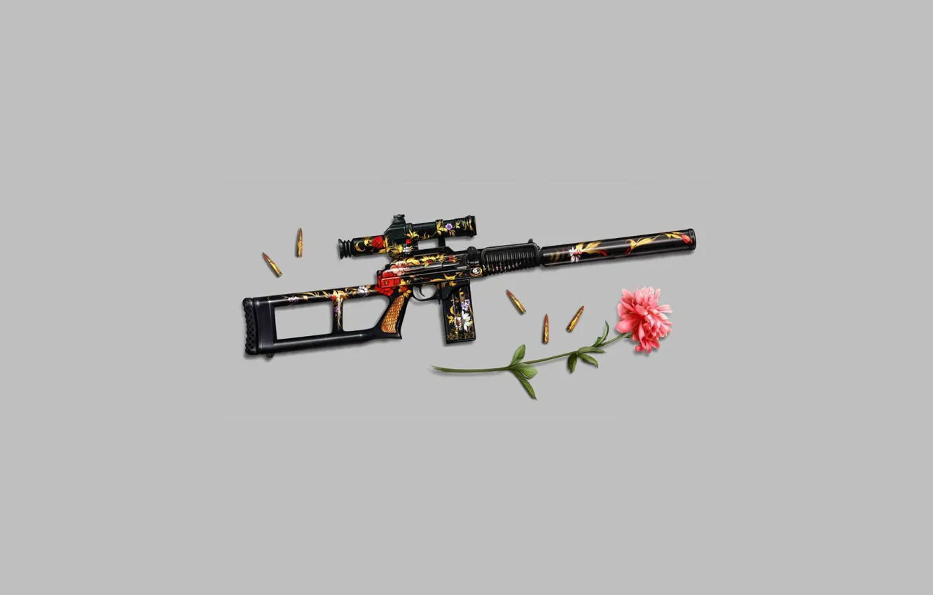 Photo wallpaper VSK-94, Russian sniper rifle, Military Sniper Complex, GRAU index — 6В8