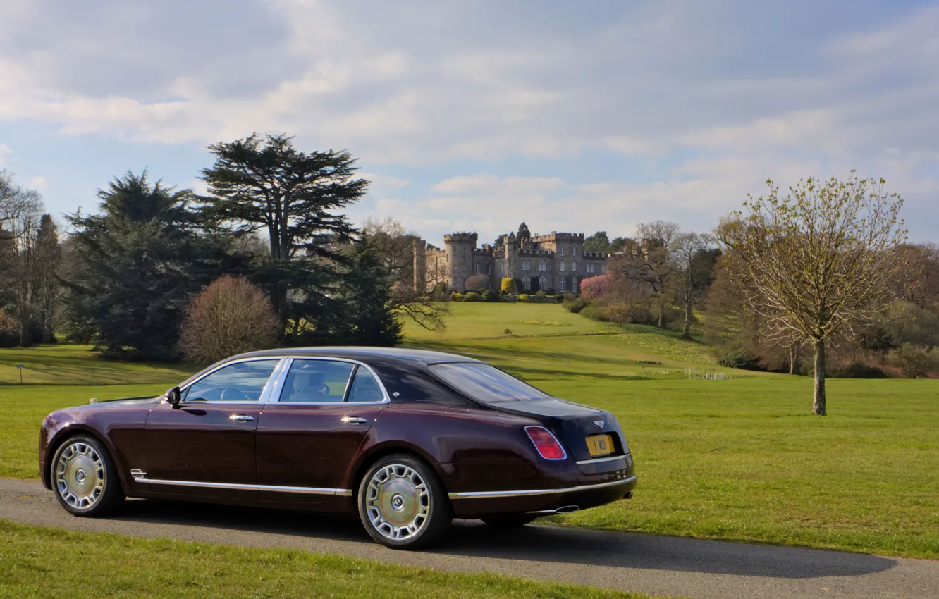 Photo wallpaper landscape, Park, castle, bentley