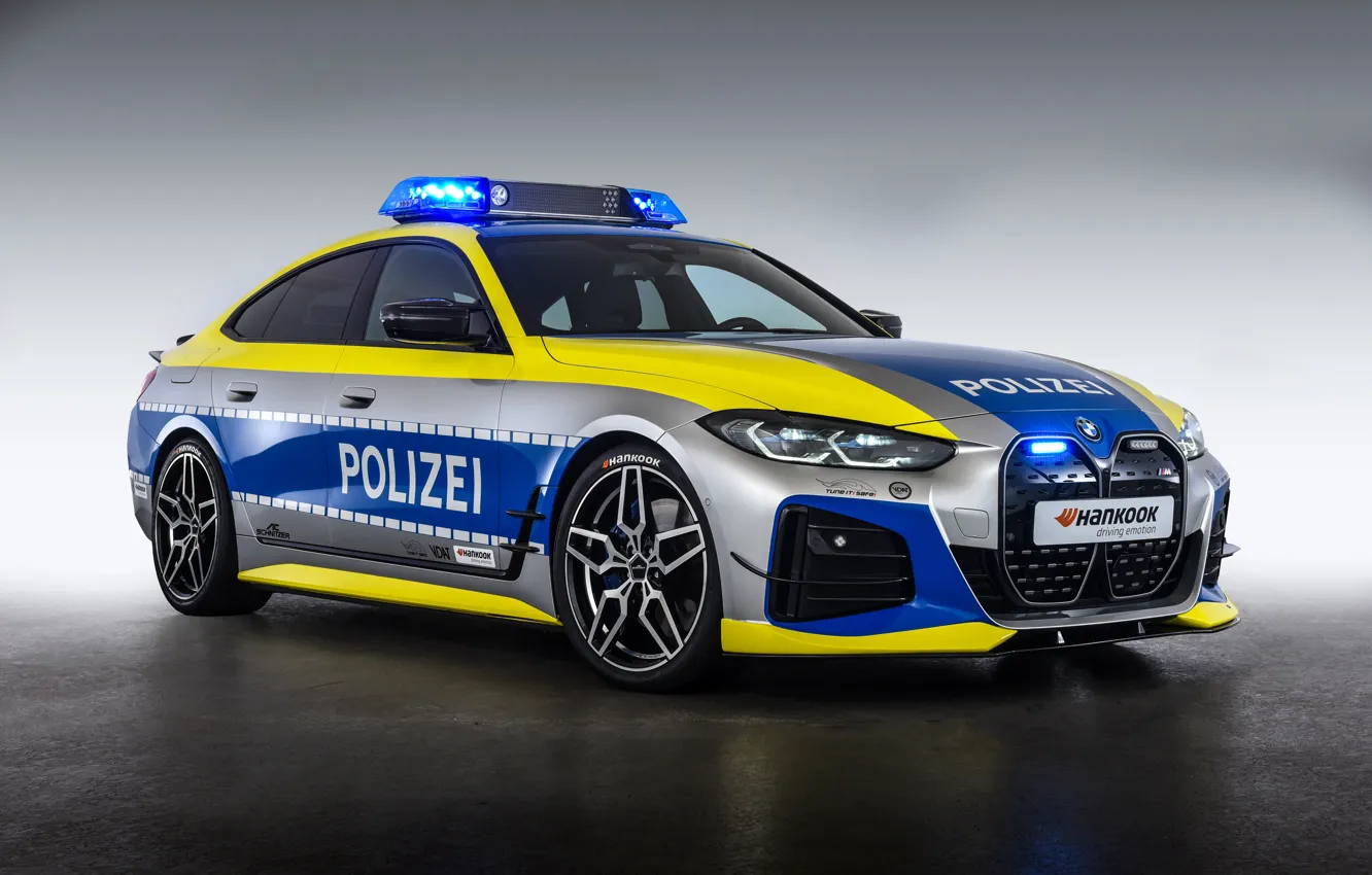 Photo wallpaper ac schnitzer, police car, polizei, tune it safe, bmw i4