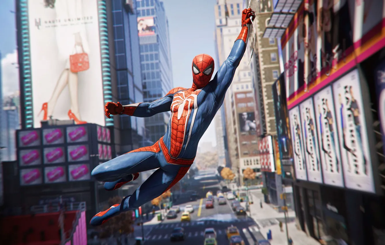 Photo wallpaper The city, The game, Web, Advertising, Costume, Building, City, Hero