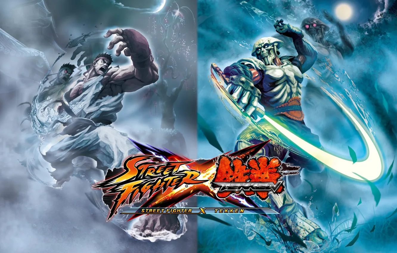 Photo wallpaper the fight, street fighter, Street Fighter X Tekken, Yoshimitsu, ryu