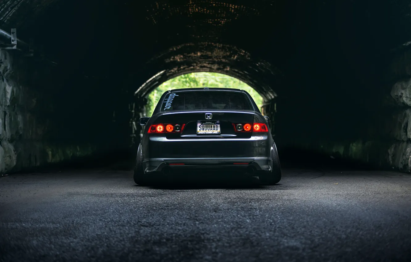 Photo wallpaper Honda, tunnel, accord, stance, Acura TSX
