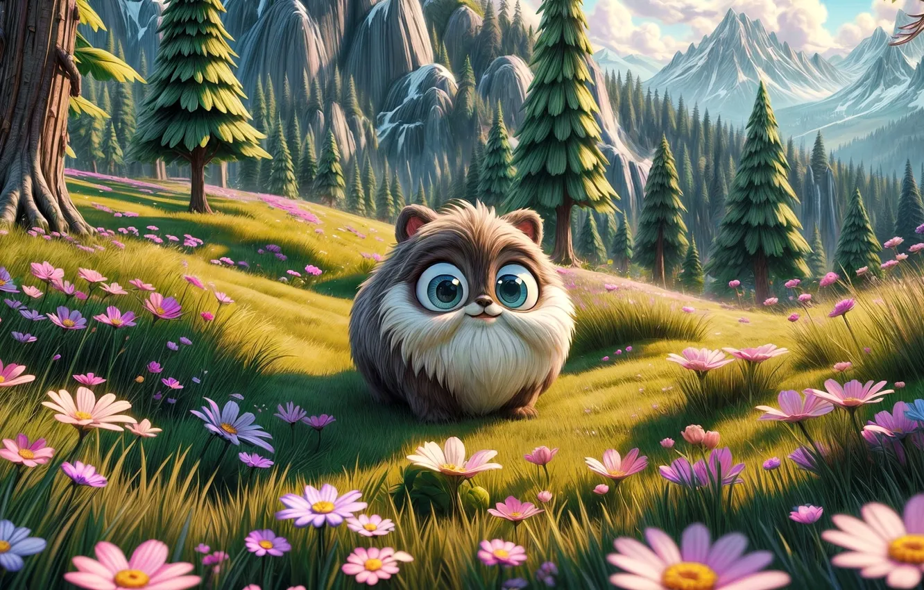 Photo wallpaper nature, landscapes, neural network, yzce