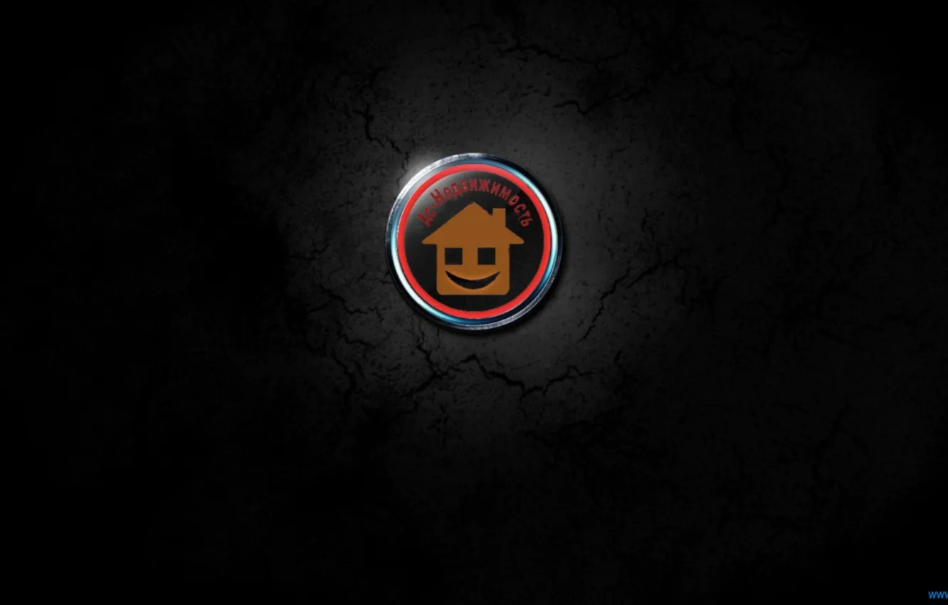 Photo wallpaper dark Wallpapers, black Desk, saver black, the logo of as-Nedvizhimost, Vladikavkaz Agency