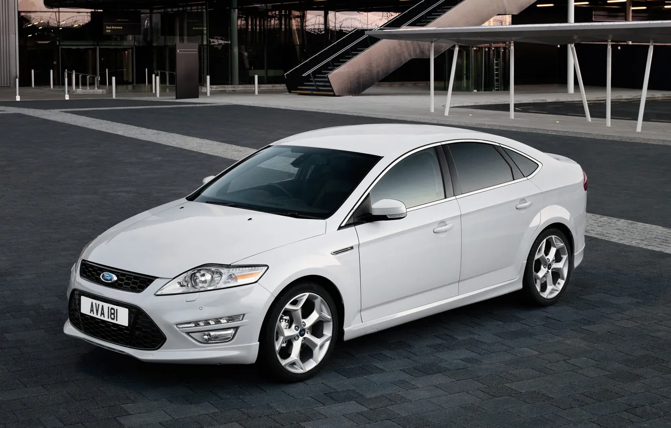 Photo wallpaper white, Ford, Ford, Mondeo