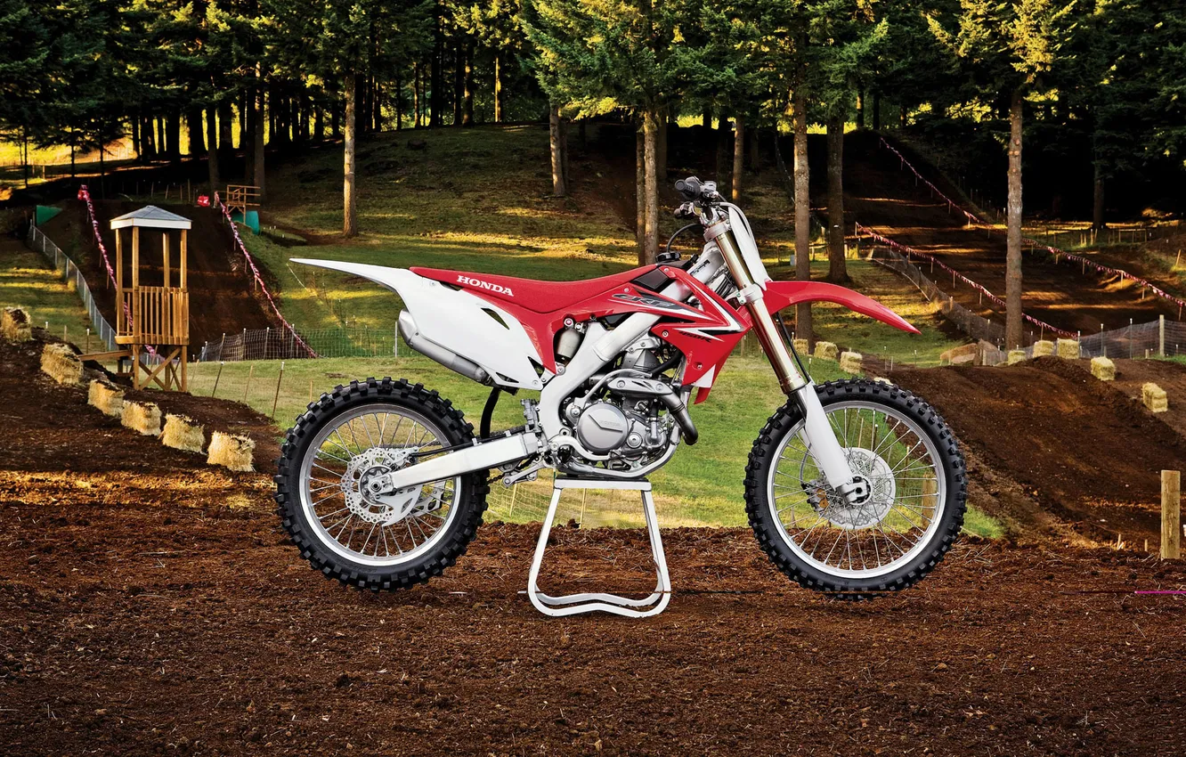 Photo wallpaper background, track, Honda, jumper, step