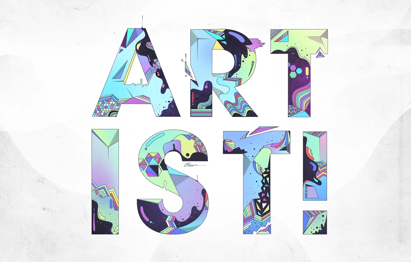 Photo wallpaper style, the inscription, white background, Art isti