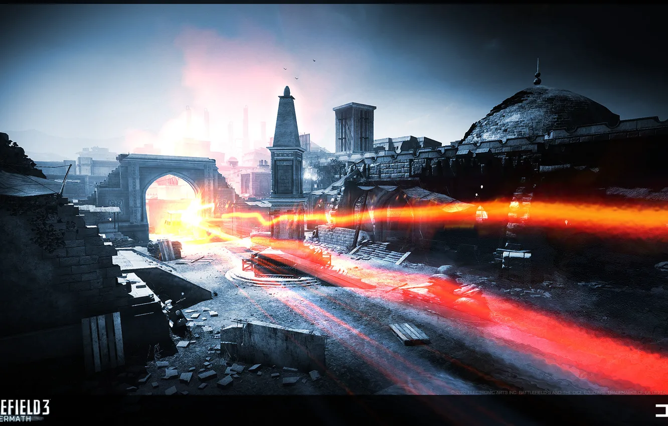 Photo wallpaper fortress, Battlefield 3, Aftermath, Premium