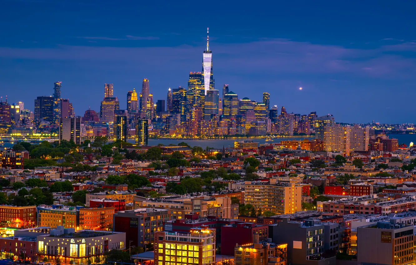 Photo wallpaper USA, Manhattan, New York City, Hudson River