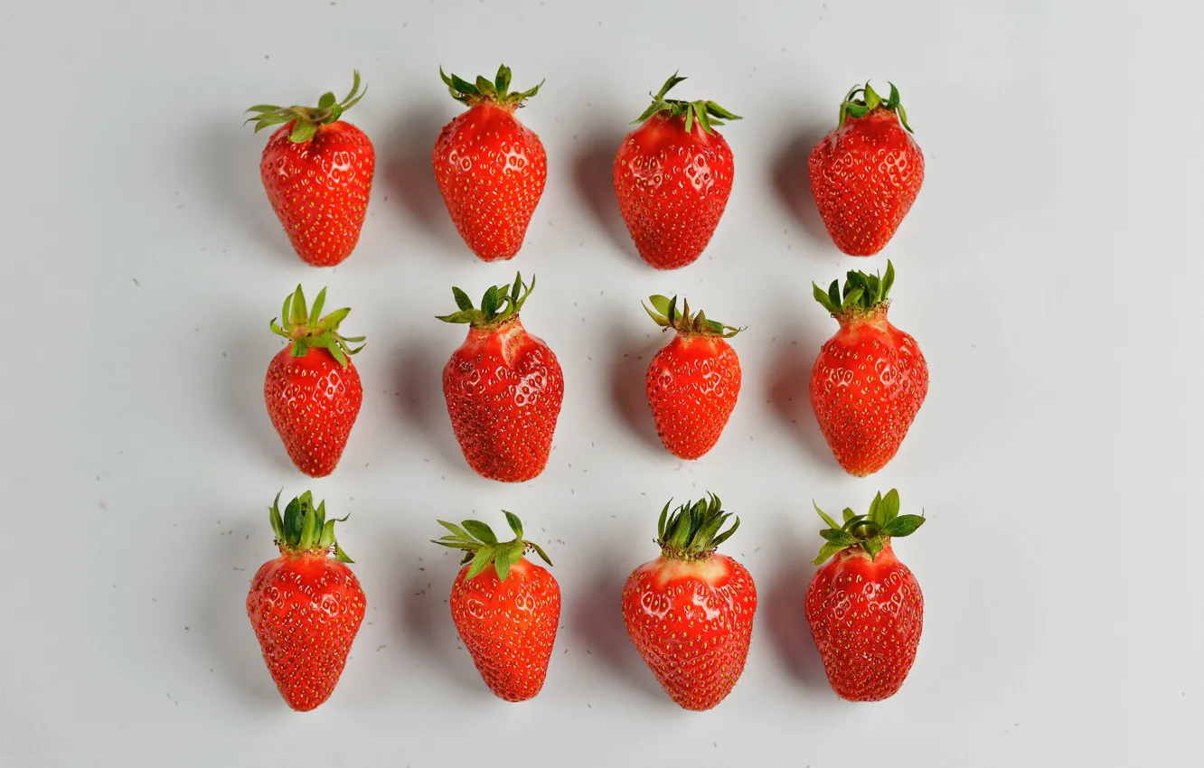 Photo wallpaper berries, strawberry, juicy, ripe