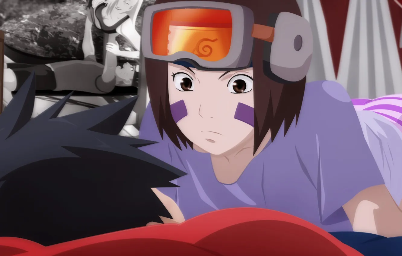 Photo wallpaper love, sexy, panties, anime, ninja, Rin, manga, shinobi