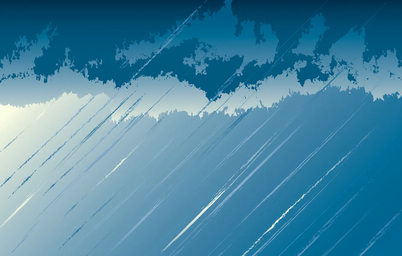 Photo wallpaper clouds, nature, rain