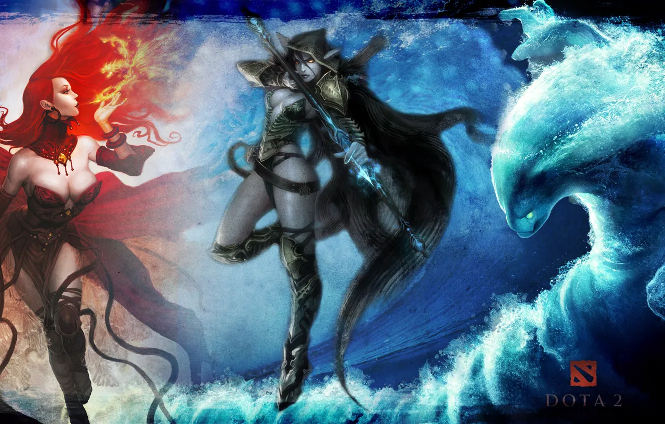 Photo wallpaper girl, the game, art, hero, dota, DotA, hero