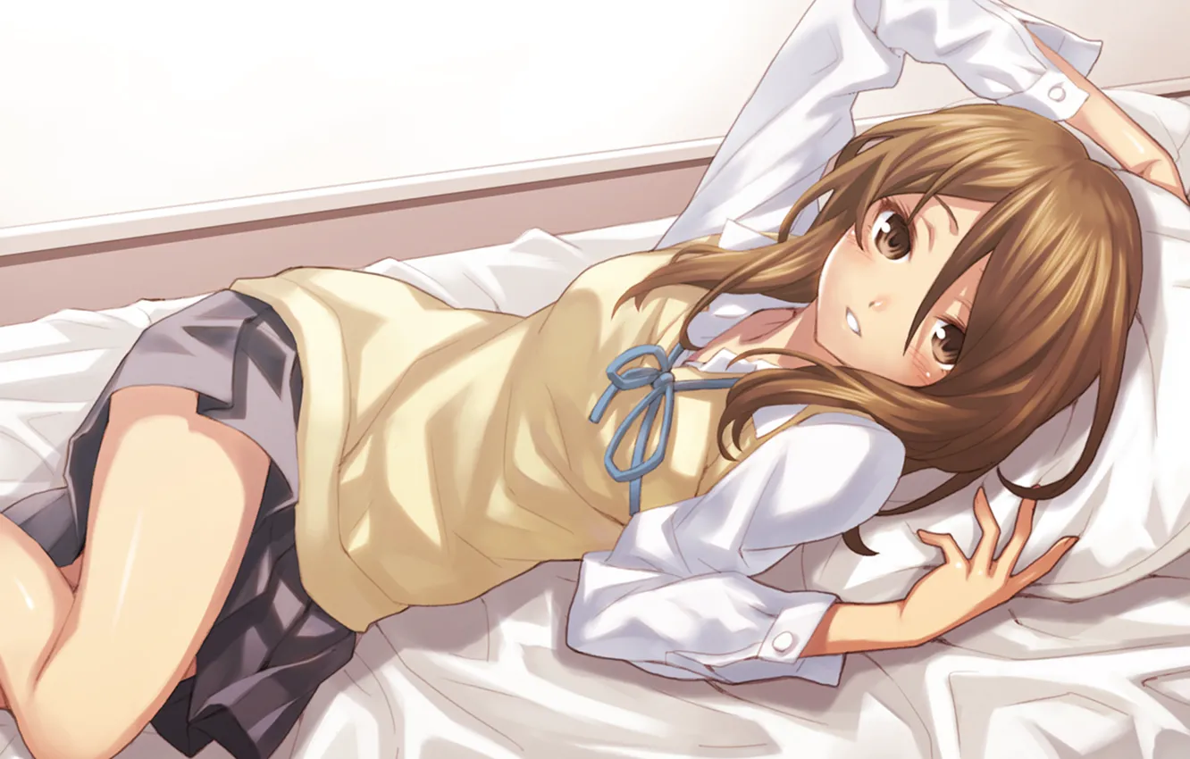Photo wallpaper Anime, Art, bed., K-ON!, Tachibana hime combustion