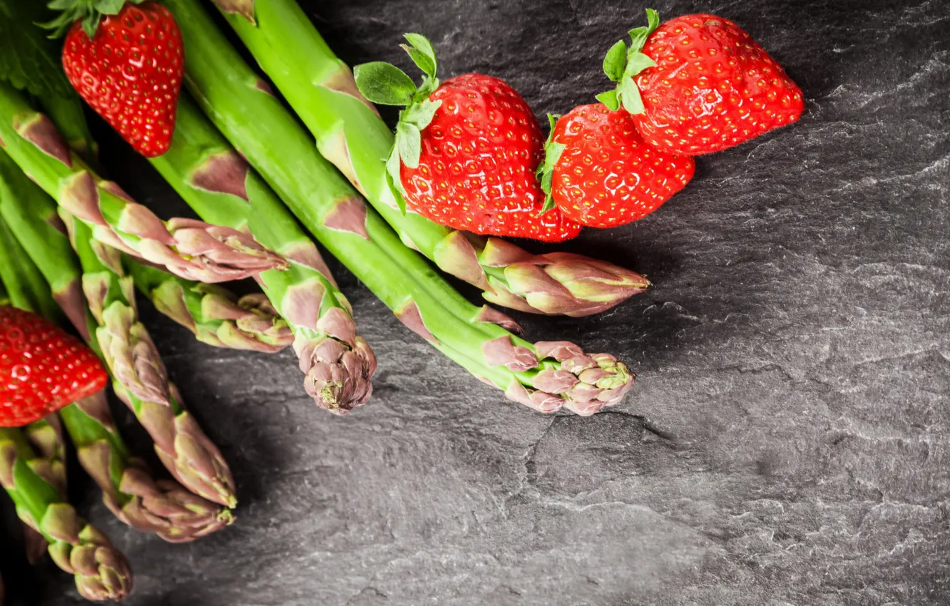 Photo wallpaper berries, strawberry, strawberry, asparagus, fresh berries