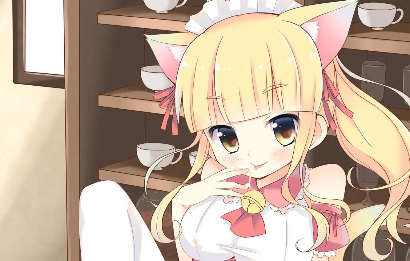 Photo wallpaper look, girl, art, ears