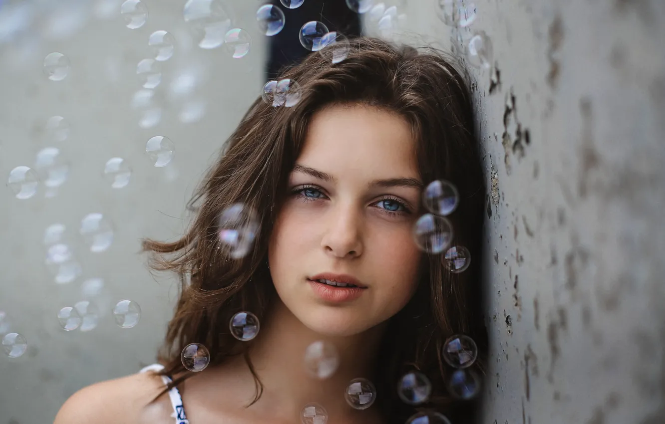 Photo wallpaper look, girl, portrait