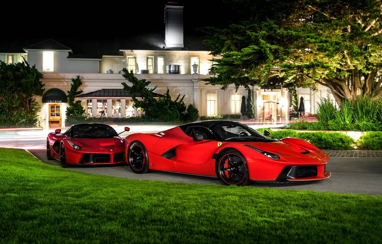 Photo wallpaper House, Red, Night, LaFerrari