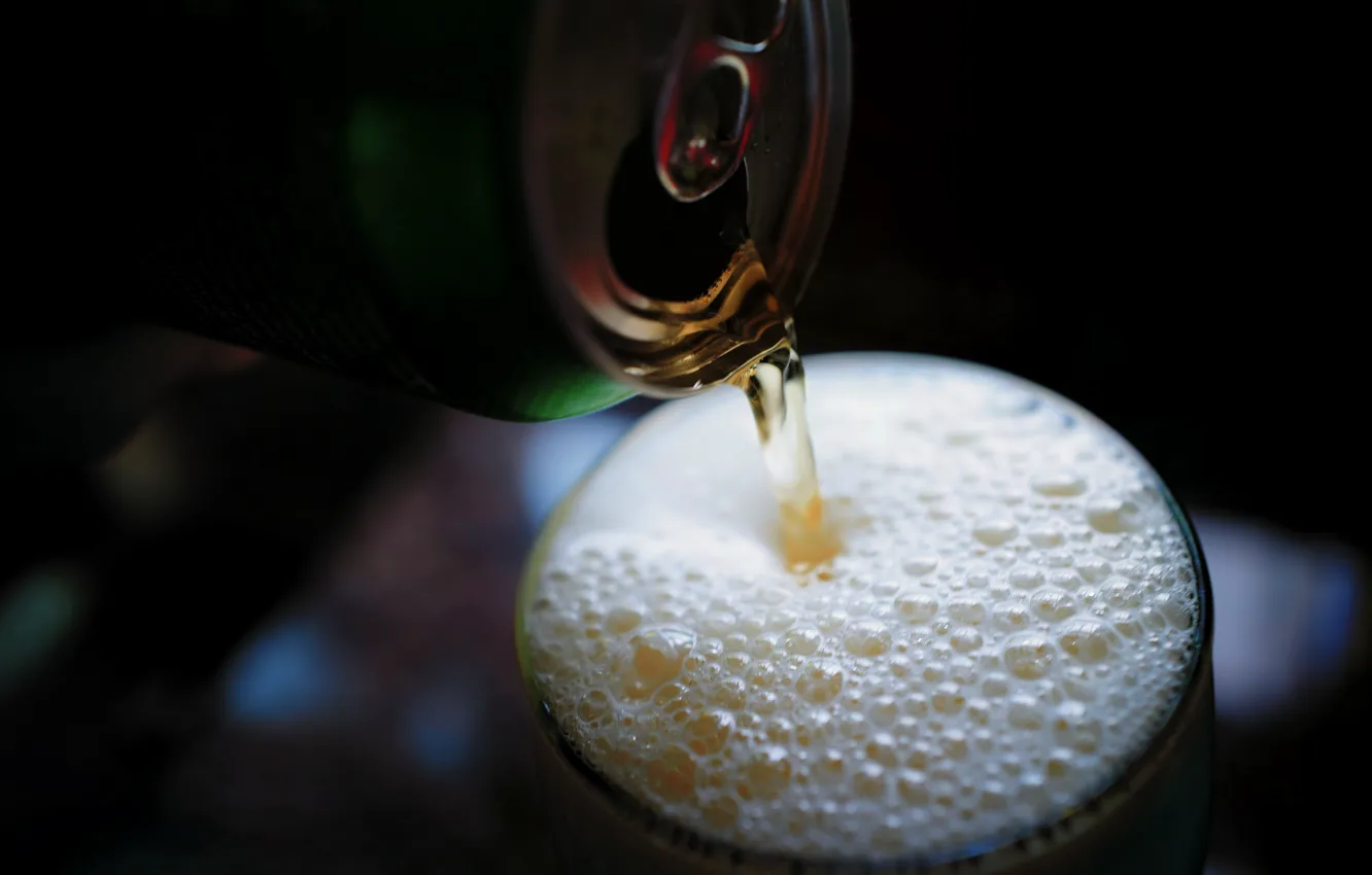 Photo wallpaper foam, beer, Bank