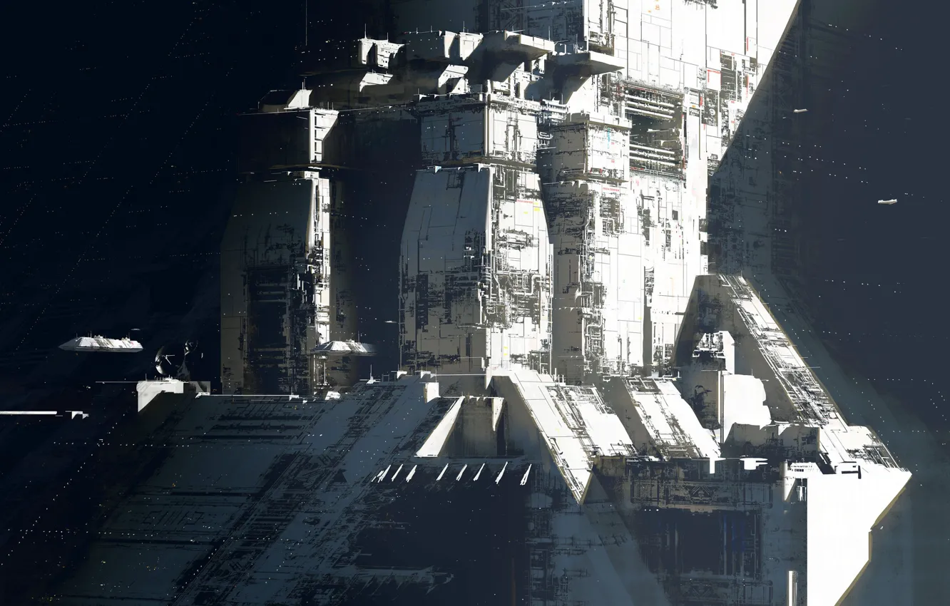 Photo wallpaper stars, construction, base, Strike Vector EX, space base
