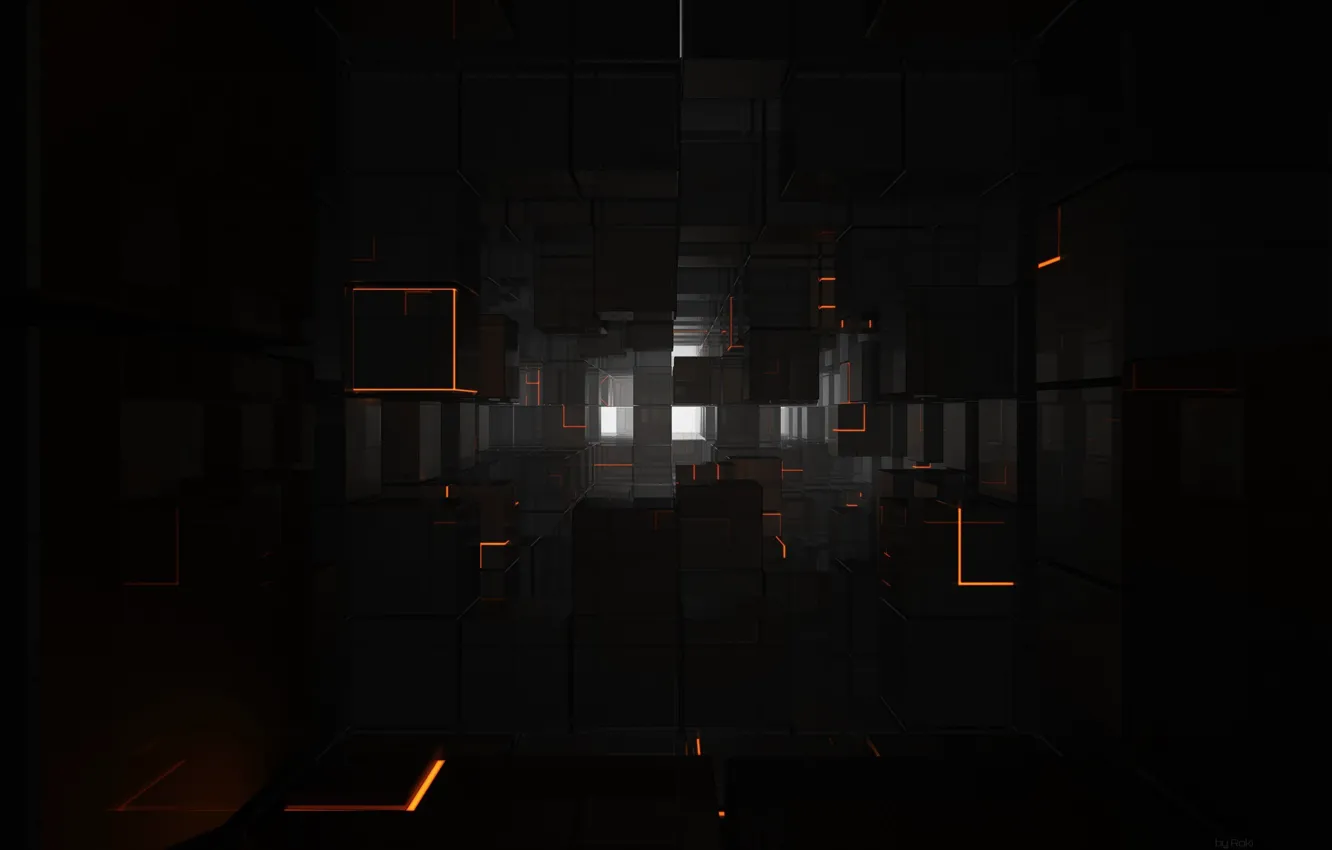 Photo wallpaper squares, shiny, Tron legacy