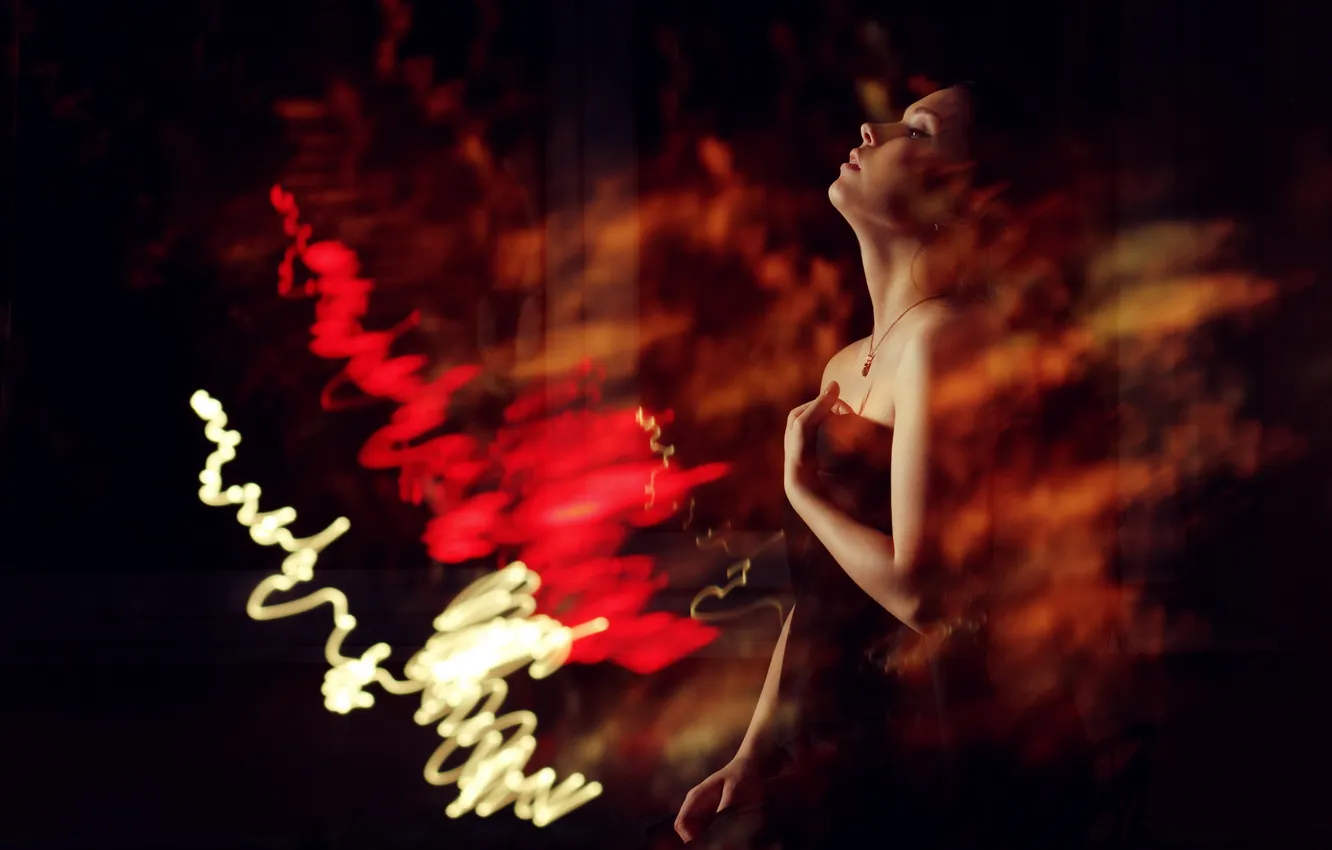 Photo wallpaper girl, light, Kate